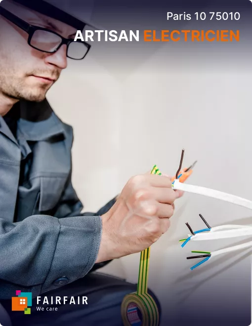 trouvez un électricien qualifié à paris 75010 pour tous vos besoins en installation, dépannage et maintenance électrique. service rapide, professionnel et local dans le 10ème arrondissement.